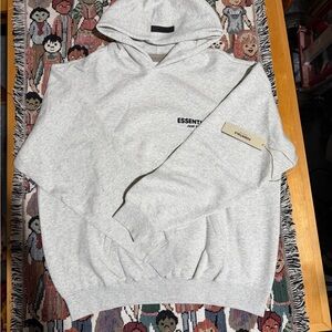 Essentials Light Gray Pullover Hoodie
